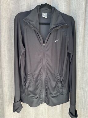 Nike FitDry Black Full-Zip Athletic Jacket Men’s Medium